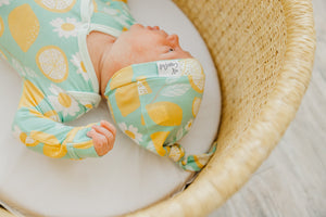Lemon Newborn Knotted Gown