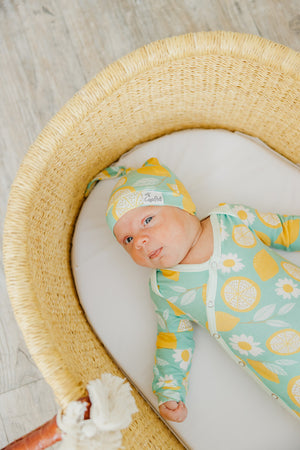 Lemon Newborn Knotted Gown