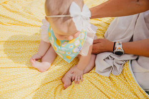 Lemon Bandana Bib Set