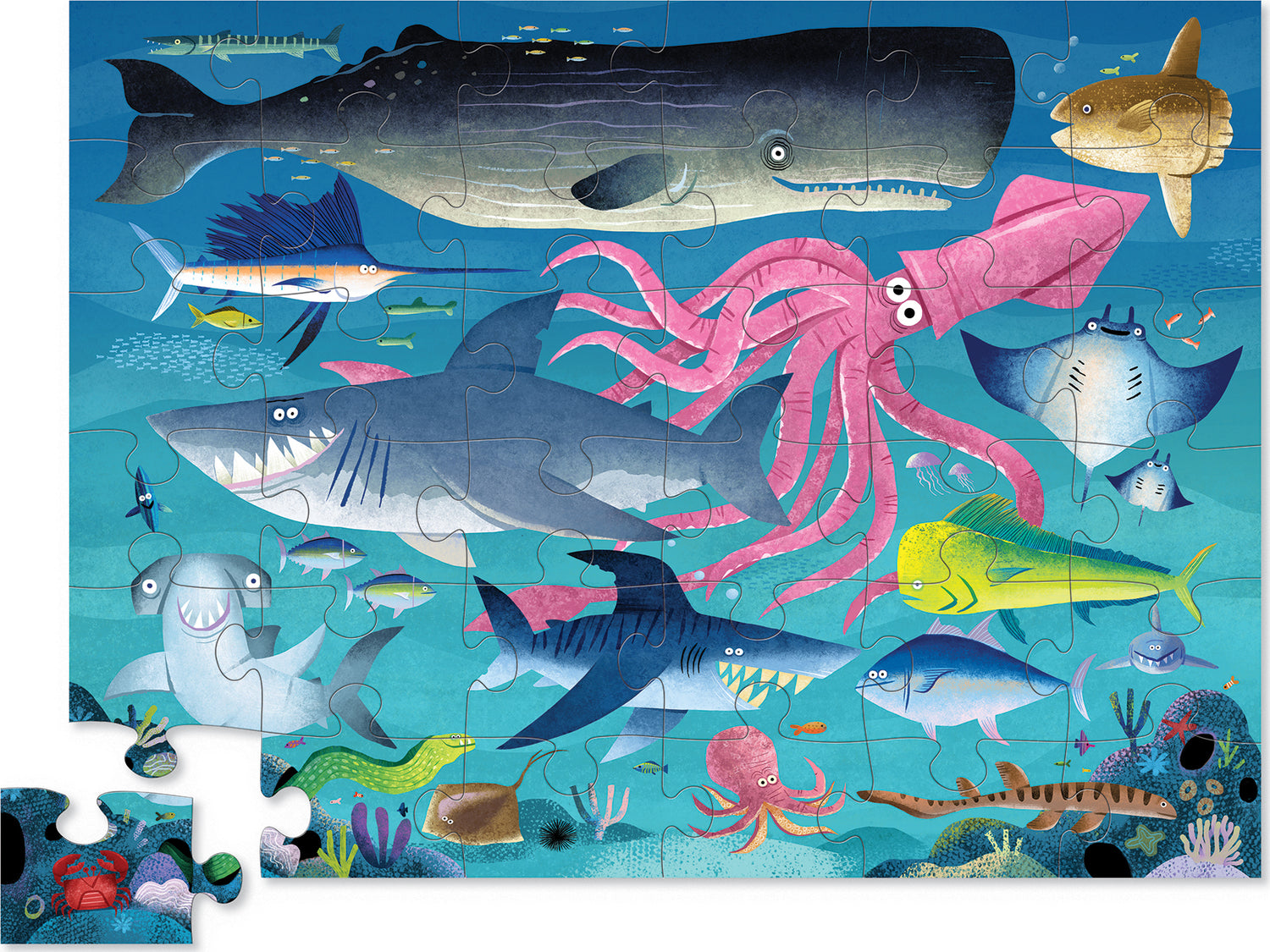 36-pc Puzzle - Shark Reef - Gingerbread House Toys