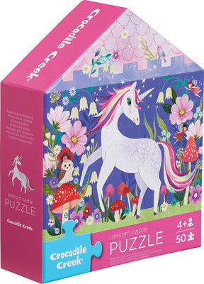 50 Pc Flat House Puzzle - Unicorn Castle