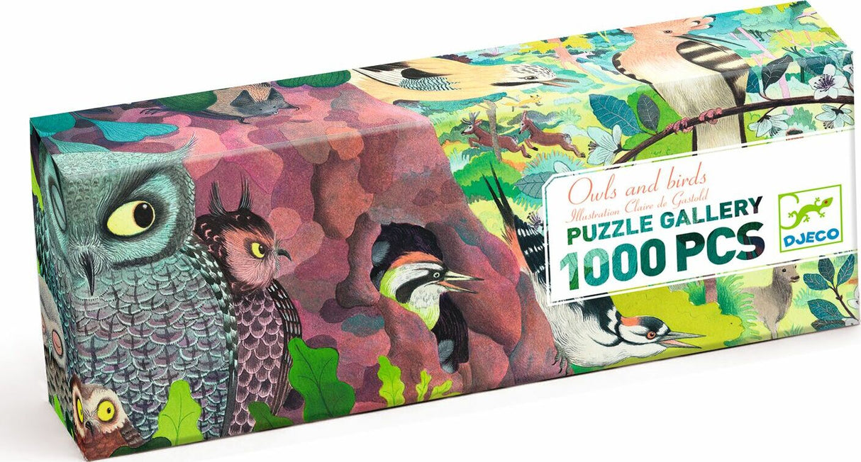 Owls and Birds 1000pc Gallery Jigsaw Puzzle + Poster