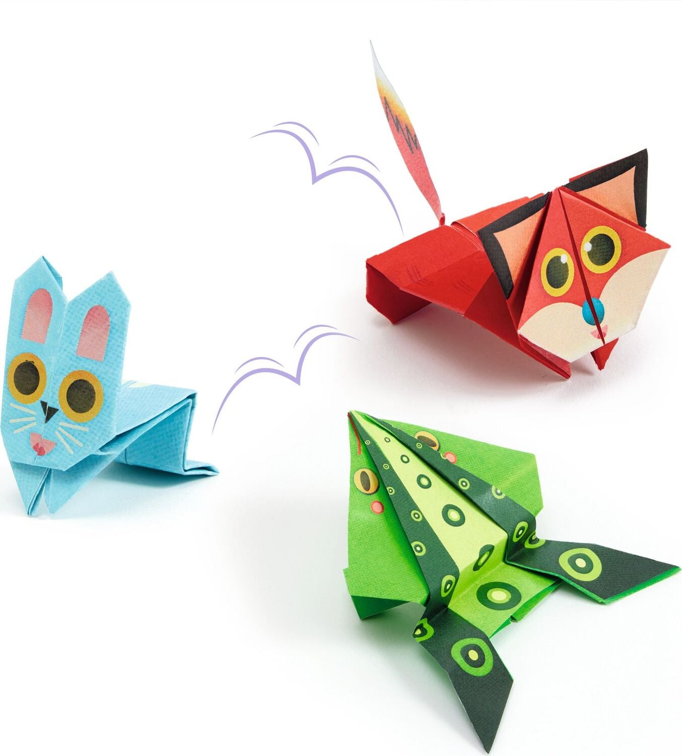 Jumping Animals Origami Paper Craft Kit - Gingerbread House Toys