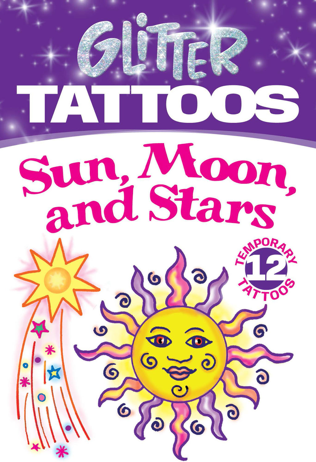 Glitter Tattoos Sun, Moon, Stars