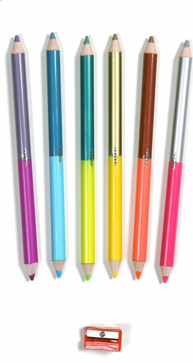 Axolotl 6 Jumbo Double-Sided Pencils