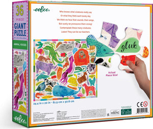 Animal Voices 36 Piece Giant Floor Puzzle