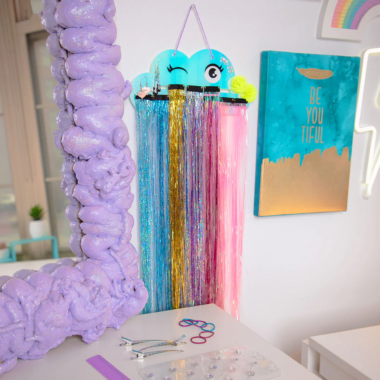 Shimmer Tinsel Hair Styling