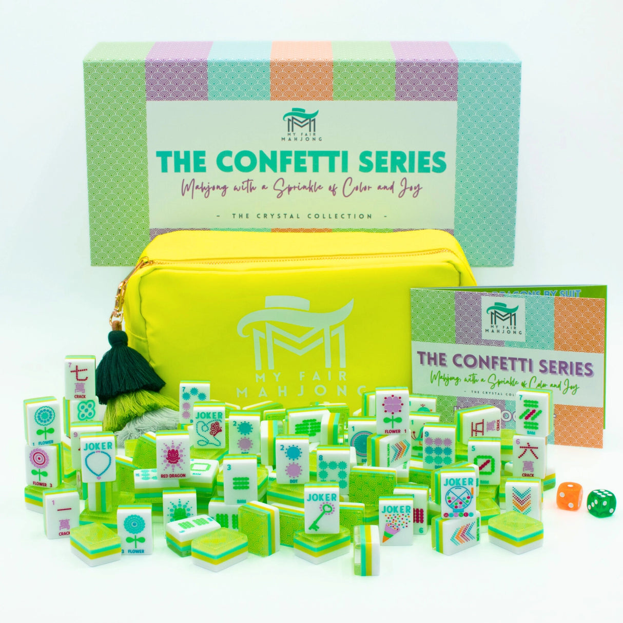Crystal Confetti Lemon-Lime | Mahjong with A Sprinkle of Color and Joy