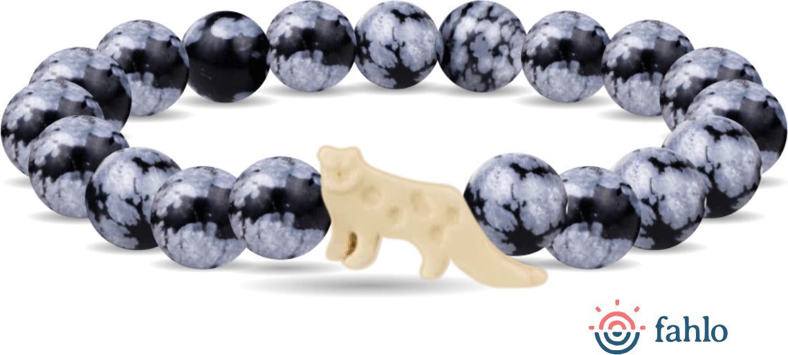Fahlo Snow Leopard Tracking Bracelet - Papillae Stone