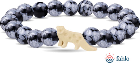 Fahlo Snow Leopard Tracking Bracelet - Papillae Stone