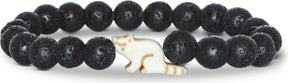 Fahlo Red Panda Tracking Bracelet - Lava Stone