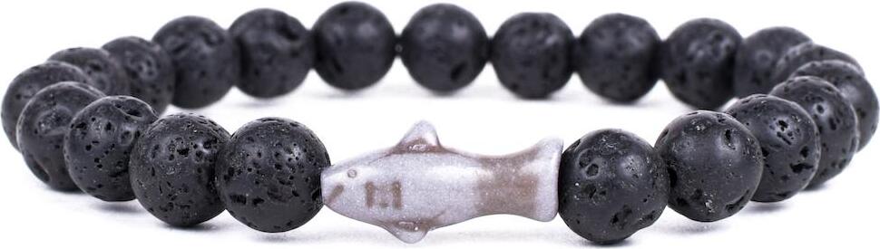 Fahlo Shark Tracking Bracelet - Lava Stone