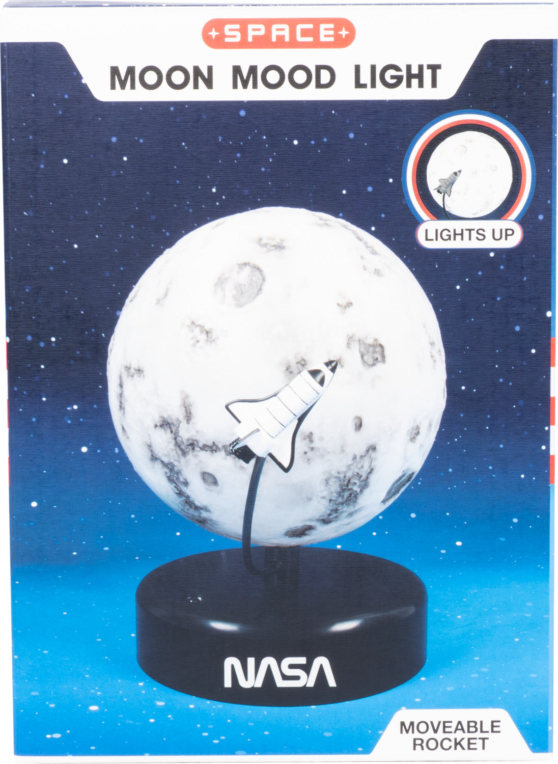 NASA Moon Lamp with Rocket