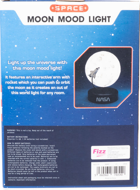 NASA Moon Lamp with Rocket