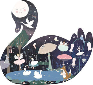 Enchanted 40pc "Swan" Shaped Jigsaw Puzzle with Shaped Box