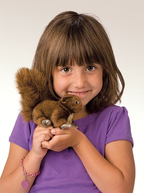 Mini Squirrel, Red Finger Puppet