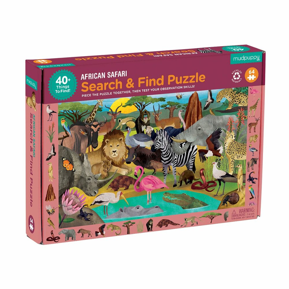 African Safari Search & Find Puzzle