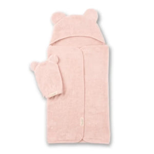 Hooded Towel Wash Mitt Blush