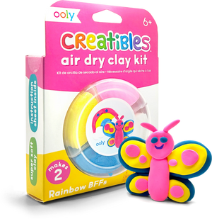 OOLY Creatibles Rainbow Clay Kit | Air-Dry DIY Craft Set