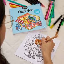 OMY Cozy Coloring – Supermarket | Market Scene Coloring Book