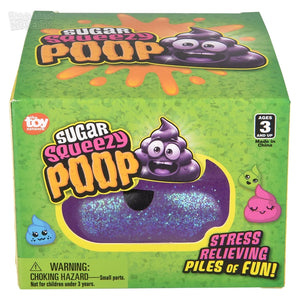 Jumbo Sugar Squeezy Poop Fidget Toy - Assorted Colors