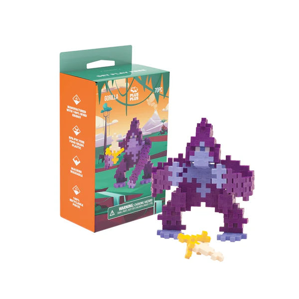 Plus-Plus Gorilla Set | 70pc Zoo Animal Building Kit