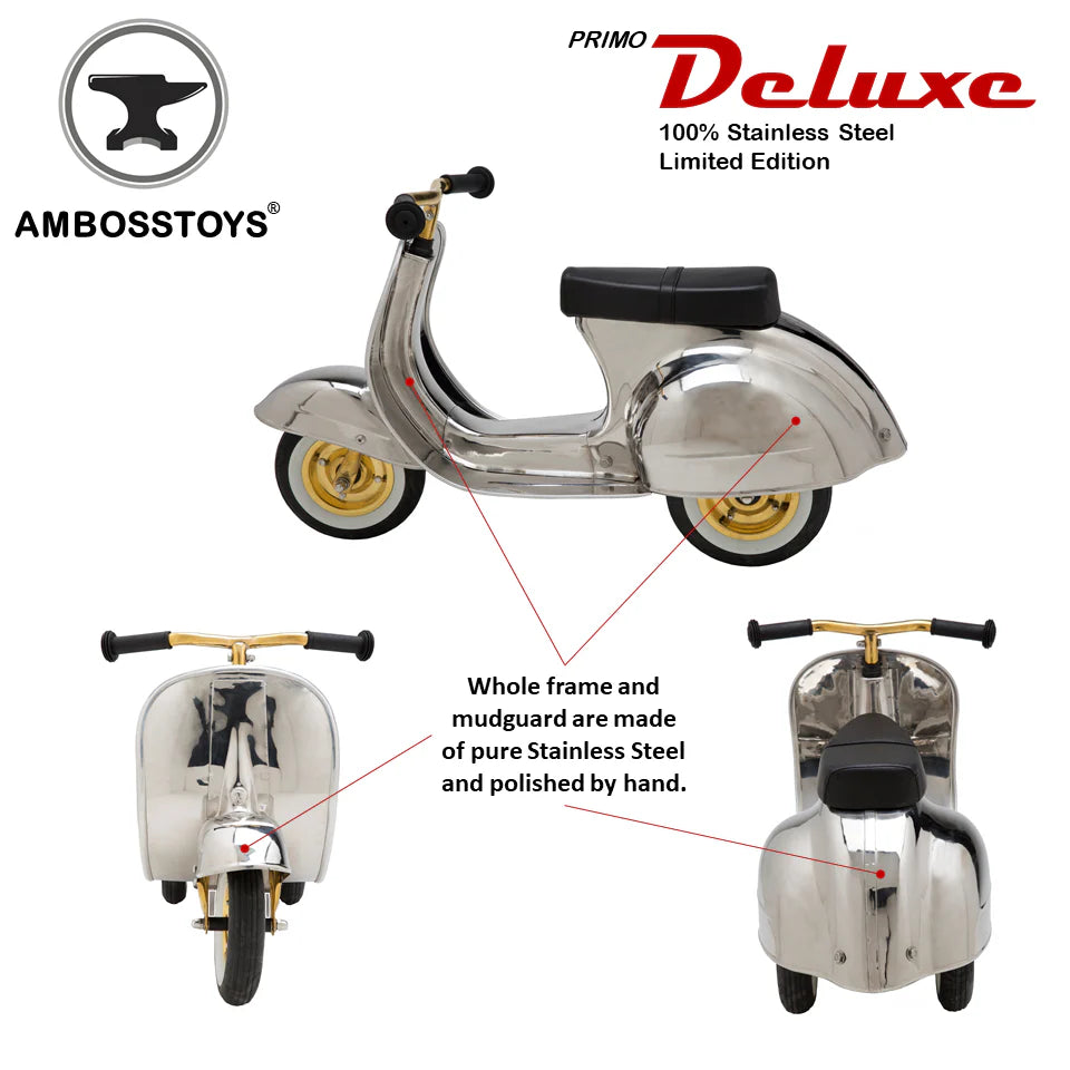 Primo Ride-On Toy Deluxe - Stainless Steel