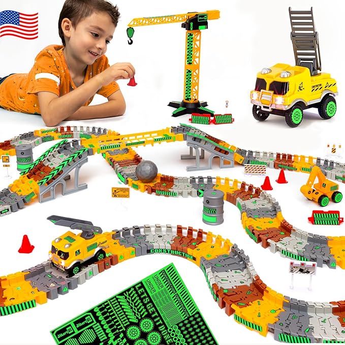 Construction Track Car Set