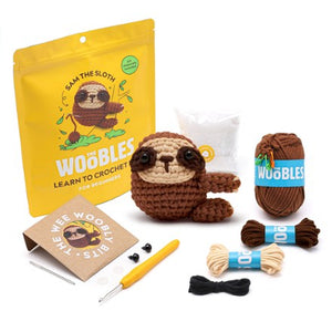 The Woobles Sam the Sloth Crochet Kit – Beginner Crochet Plush