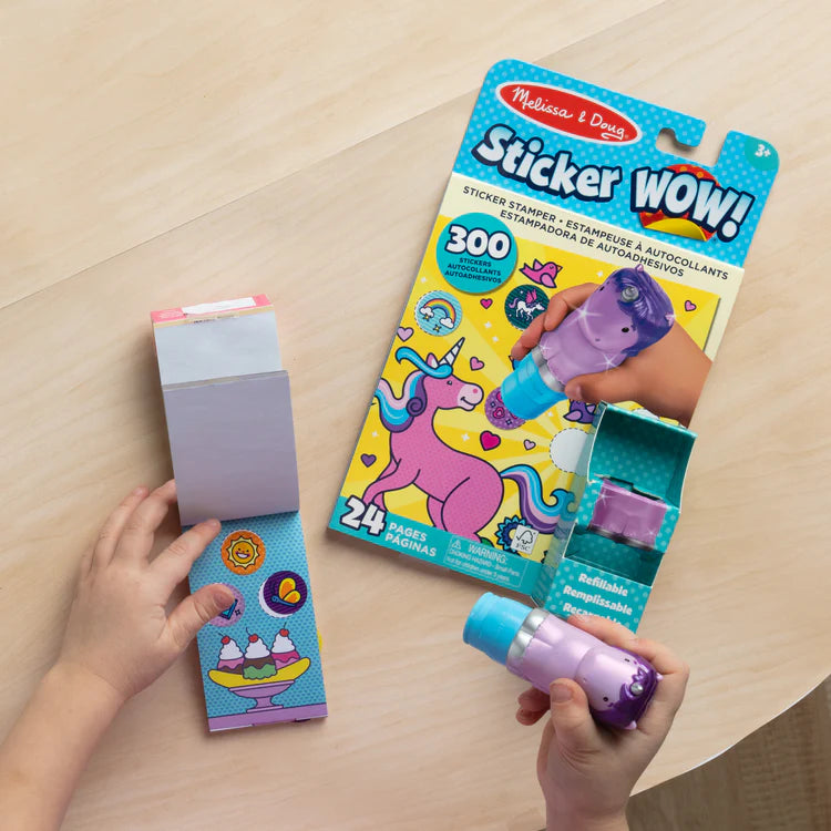 Melissa & Doug Sticker WOW! – Purple Unicorn | 300+ Stickers