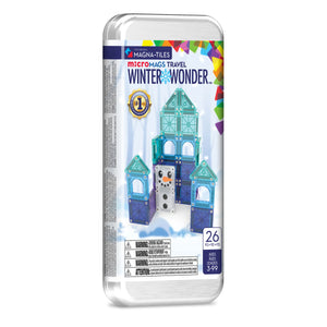 MAGNA-TILES Winter Wonder Travel Set – 26 Piece Magnetic Kit