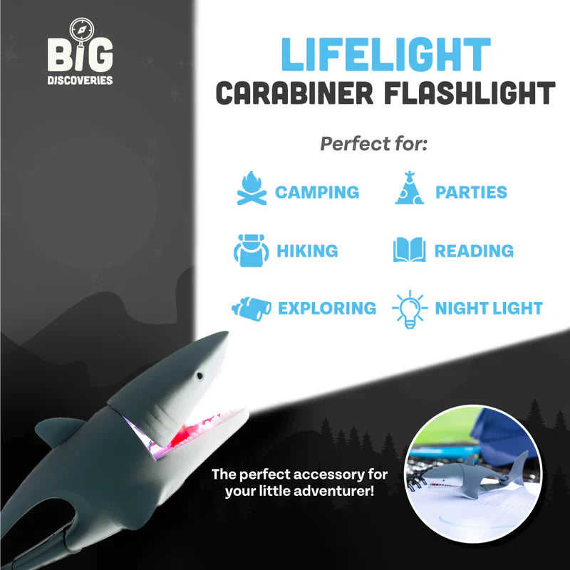 LifeLight Shark | LED Carabiner Flashlight for Kids