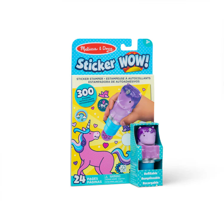 Melissa & Doug Sticker WOW! – Purple Unicorn | 300+ Stickers