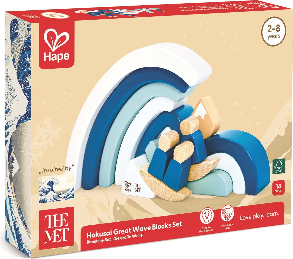 Hokusai Great Wave Blocks