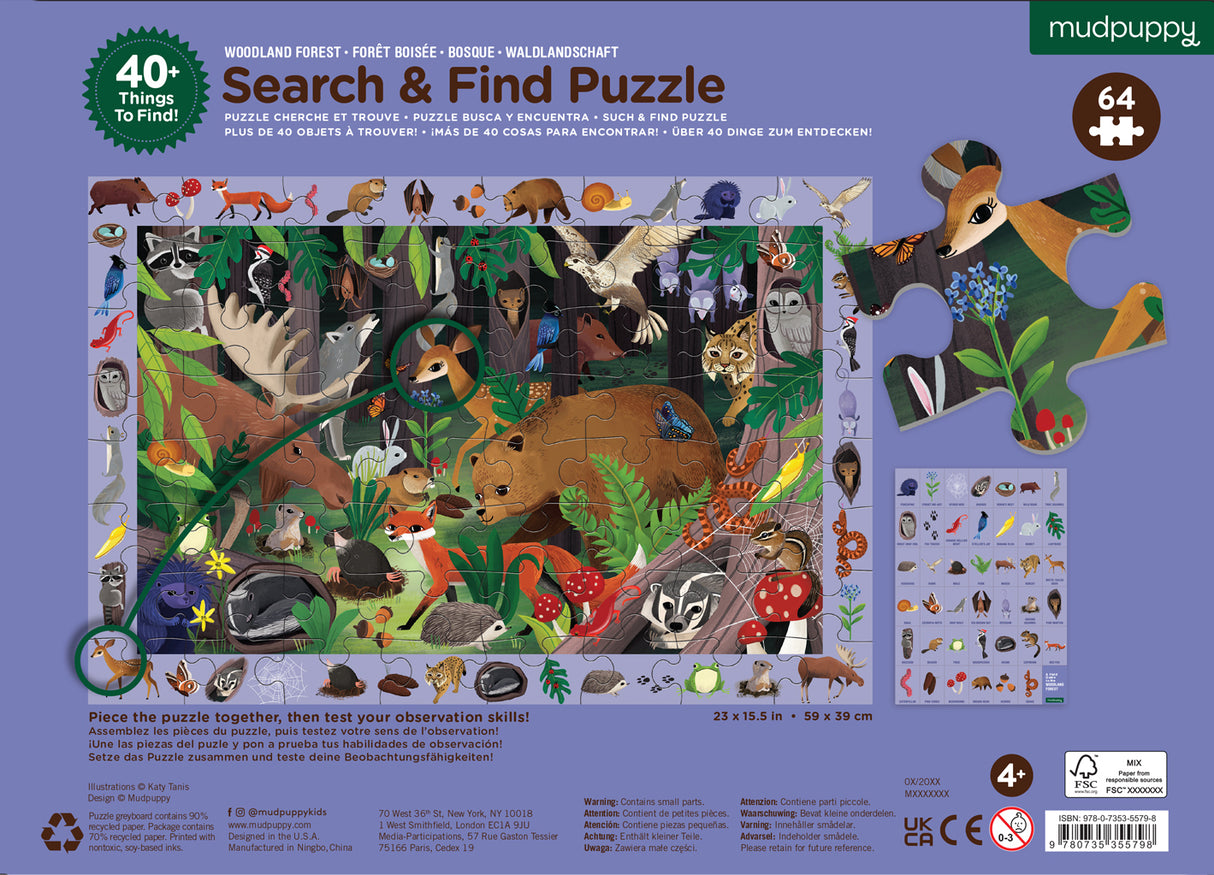 Woodland Forest Search and Find Puzzle