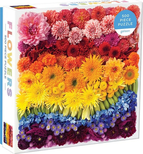 Rainbow Summer Flowers 500 Piece Puzzle