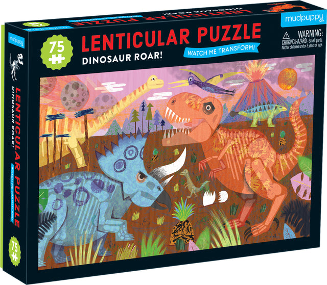Dinosaur Roar 75 Piece Lenticular Puzzle