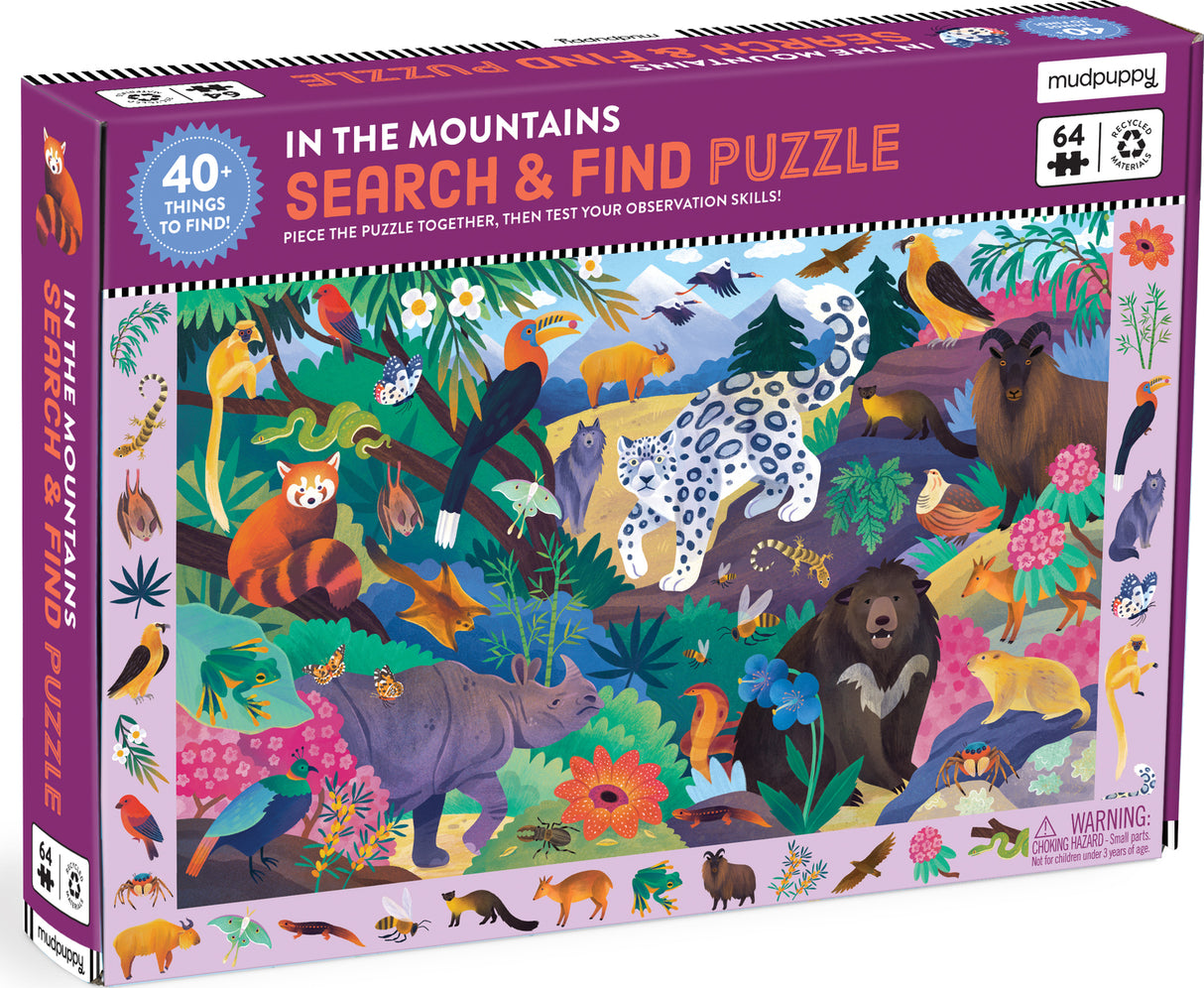 In the Mountains 64 Piece Search and Find Puzzle