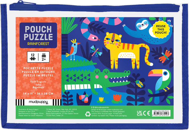 Rainforest 12 Piece Pouch Puzzle