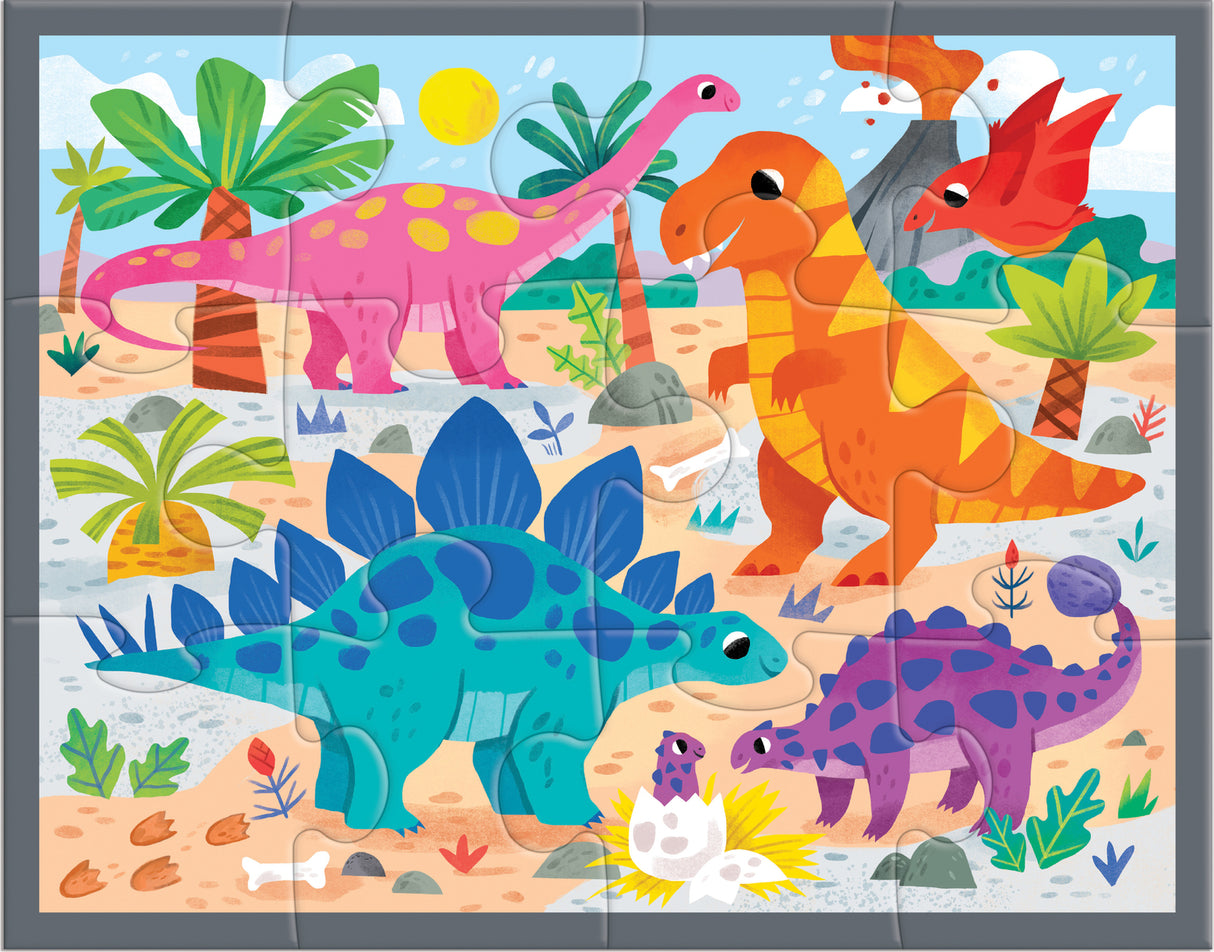 Mighty Dinosaurs 12 Piece Pouch Puzzle