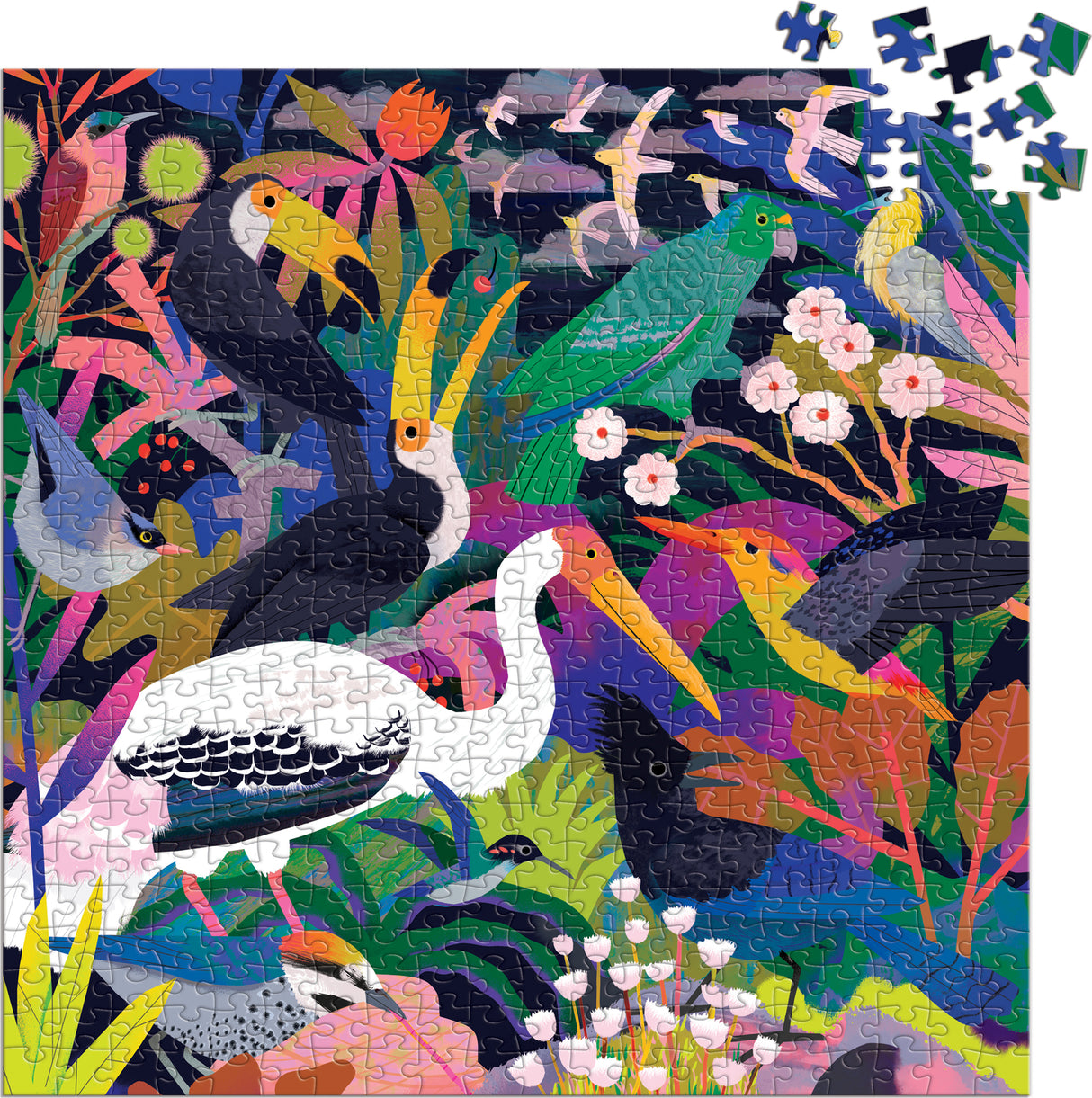 Birds Illuminated 500 Piece Glow in the Dark Puzzle