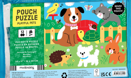 Playful Pets 12 Piece Pouch Puzzle