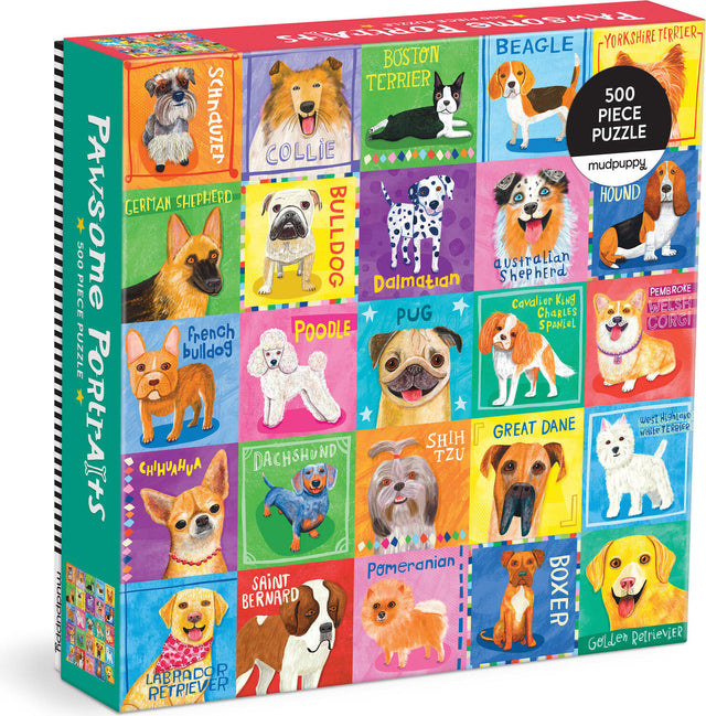 Pawsome Portraits 500 Piece Family Puzzle