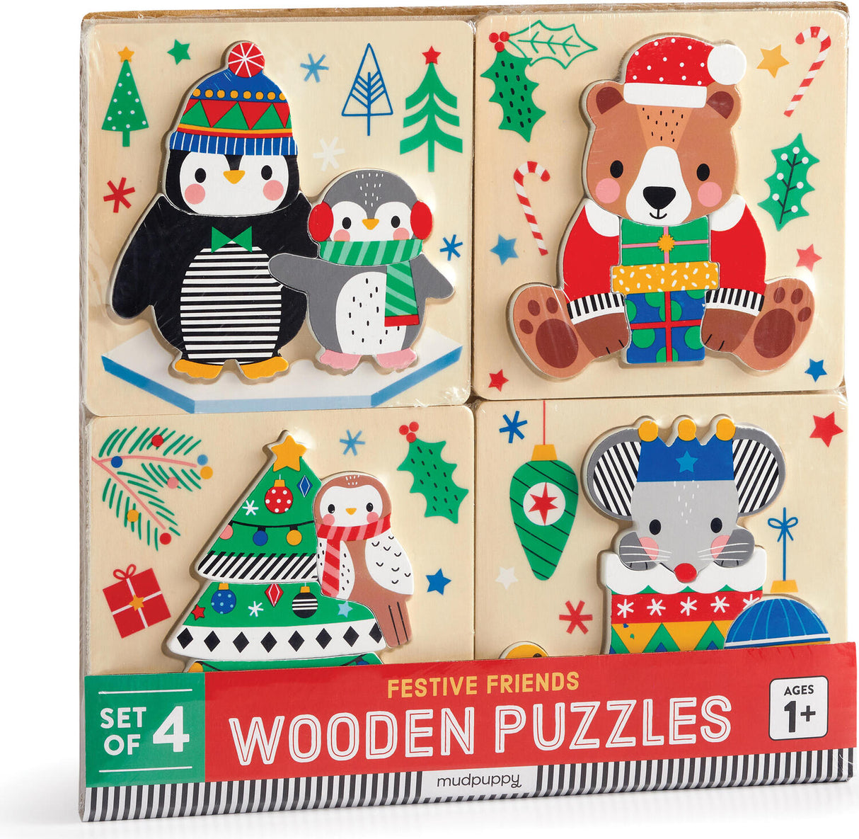 Christmas Set of 4 Wood Puzzles