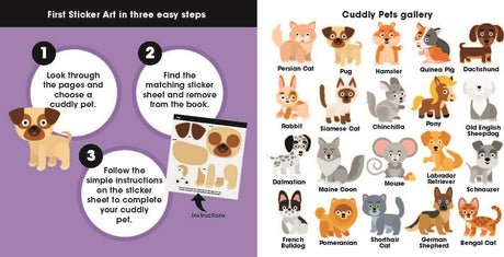 First Sticker Art: Cuddly Pets