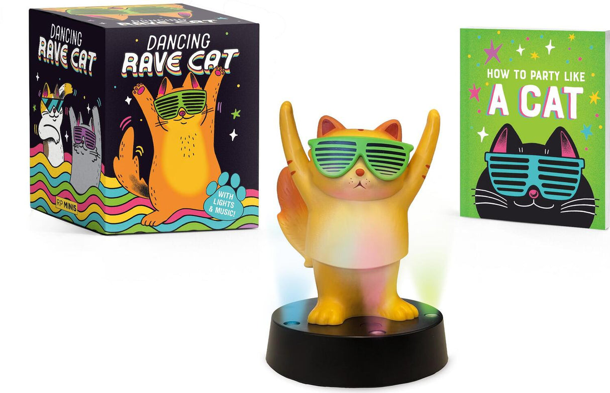 Dancing Rave Cat: With Lights & Music!