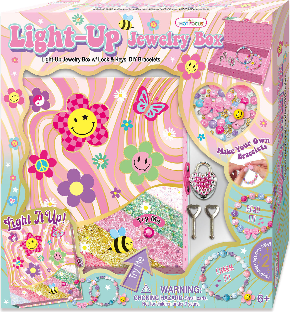 Light Up Jewelry Box, Groovy Flower