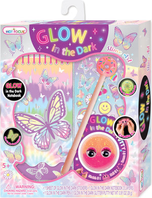 Glow in the Dark Slime Art, Tie Dye Butterfly