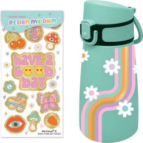 Cutie Stainless Steel Water Bottle, Good Day (12 FL oz/350mL)