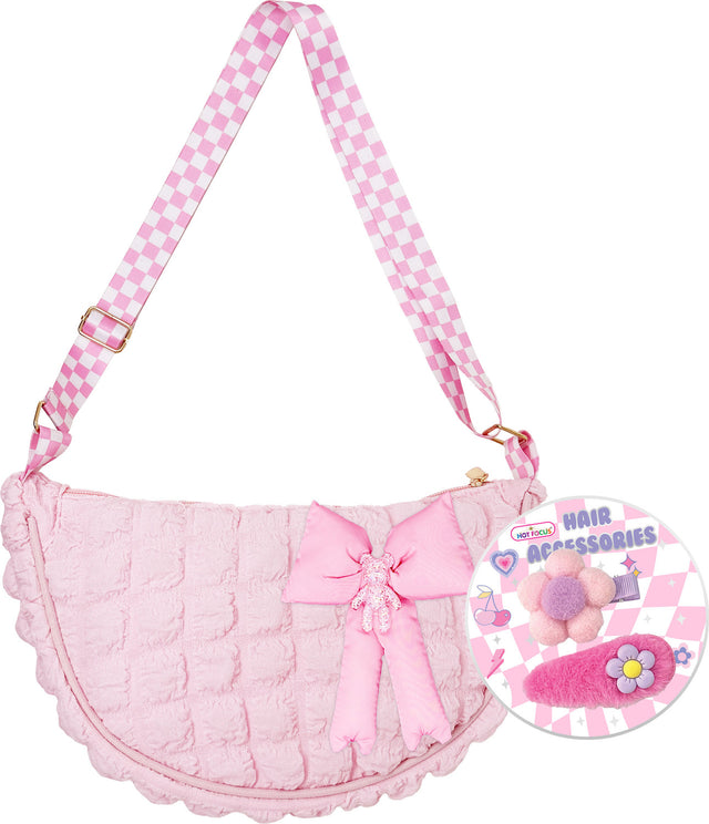 Bowtiful Puffer Crossbody Bag, Bowtiful